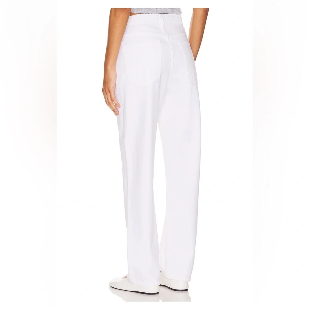 AGOLDE - high rise cross cross white denim jeans (Size 24) - Picture 4 of 6